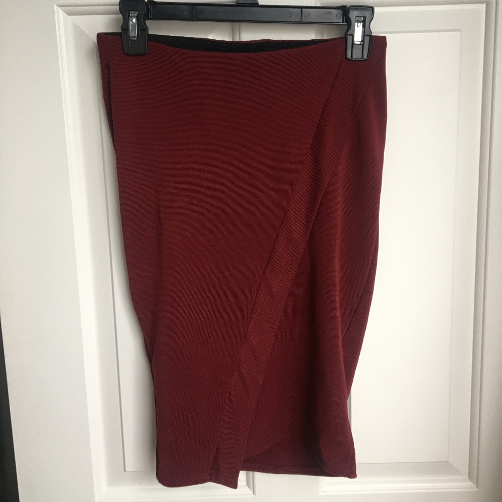 Zara Asymmetrical Body Con Skirt